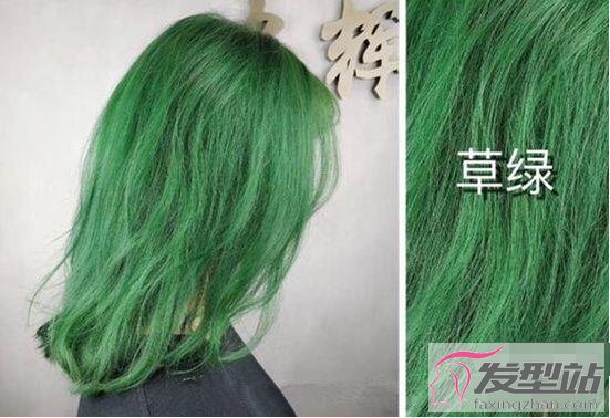 染绿色头发怎么调染膏浅碧草绿油绿深青蓝绿水绿染发配方