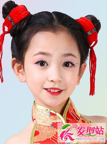 2020春节儿童发型扎法 春节喜庆儿童发型大全(2)
