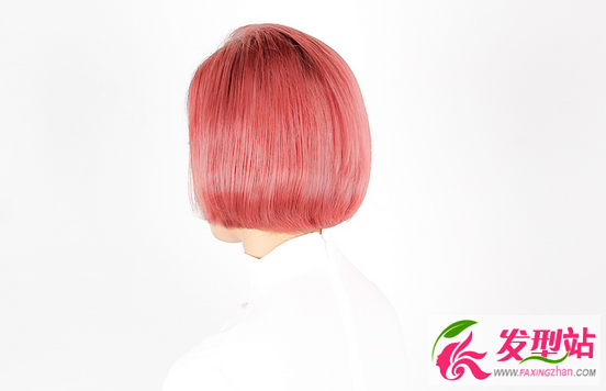 粉色染发短发波波头韩国发型师设计作品