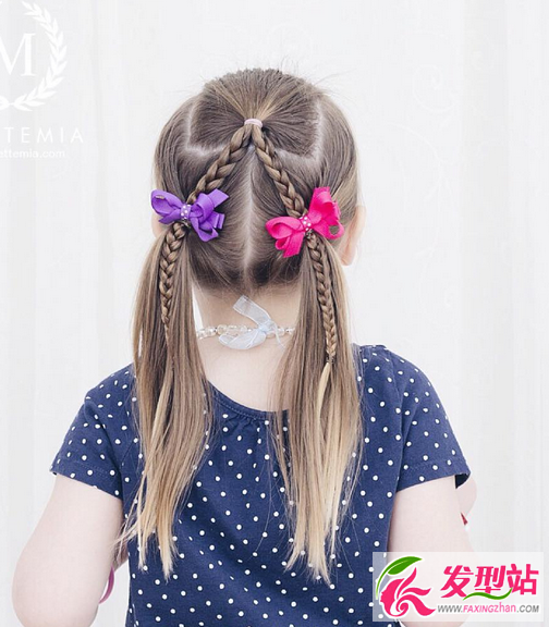 今年流行的儿童发型40款最美小女孩编发扎发图2