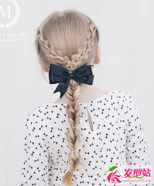 今年流行的儿童发型40款最美小女孩编发扎发图2