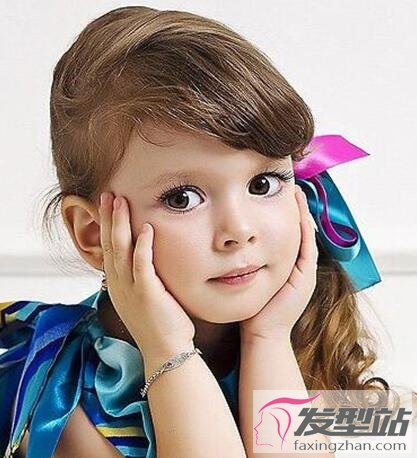 儿童可爱刘海发型斜刘海超瘦脸成小公主