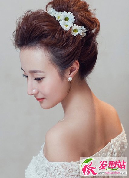 韩式 新娘发型 鸟窝头 编发 盘发图片教程,胖新娘发型图片2017大脸
